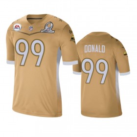 Miesten Los Angeles Rams NFL Pelipaita Aaron Donald 99 Game Kulta 2021 NFC Pro Bowl